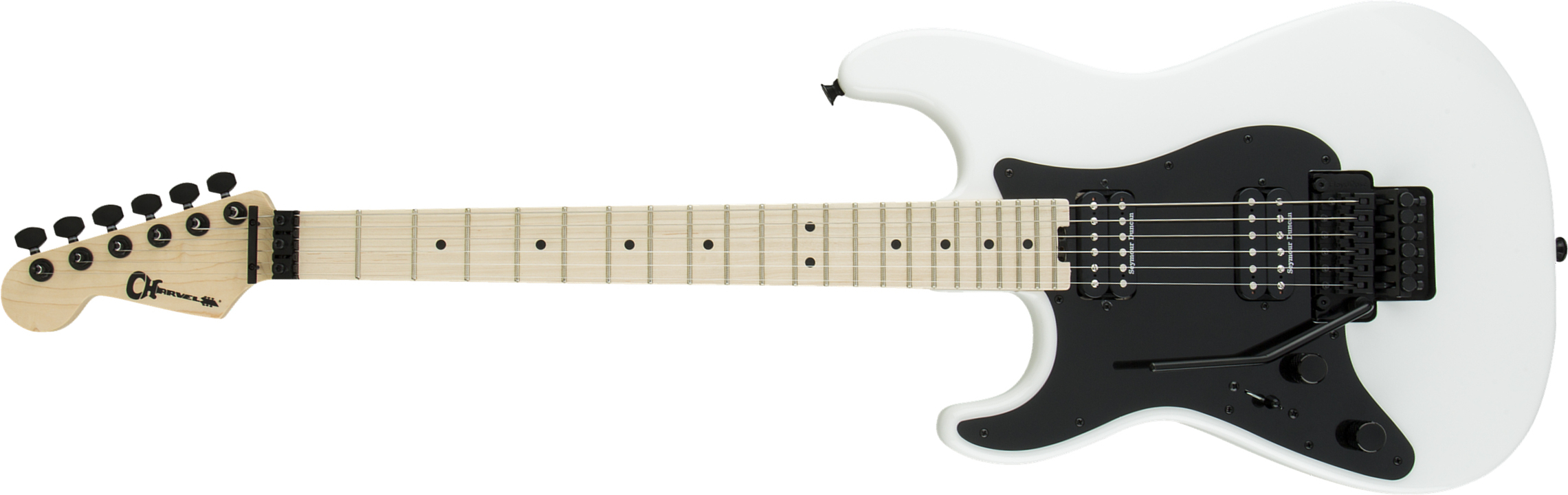 Charvel Pro-mod So-cal Style 1 Hh Fr M Lh Gaucher Seymour Duncan Fr Mn - Snow White - Guitare Électrique Gaucher - Main picture