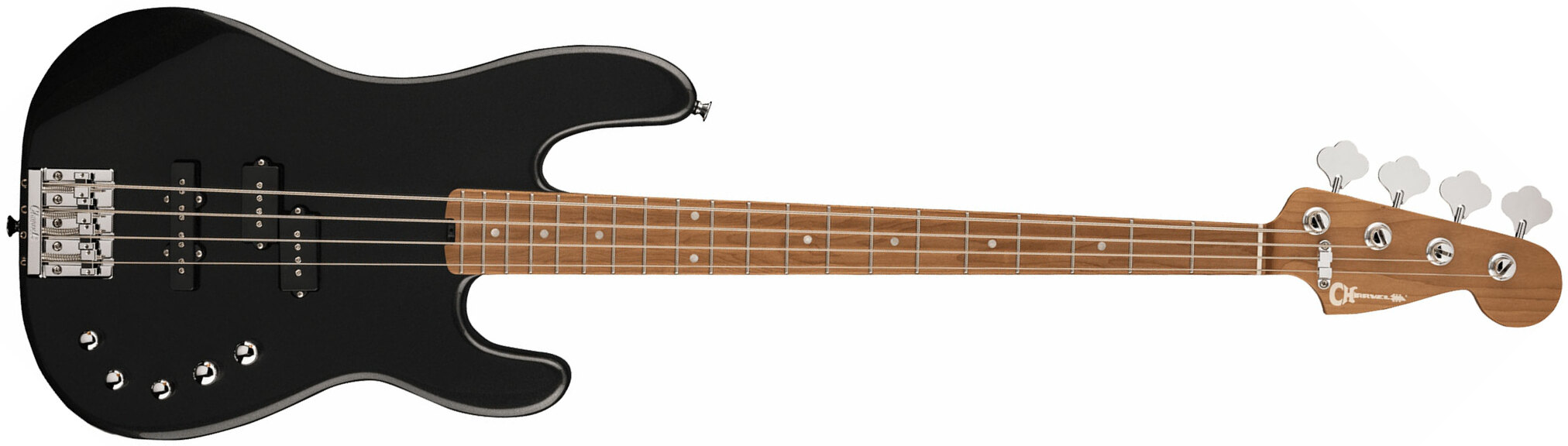 Charvel San Dimas Bass Pj Iv Pro-mod Mex 4c Active Mn - Metallic Black - Basse Électrique Solid Body - Main picture