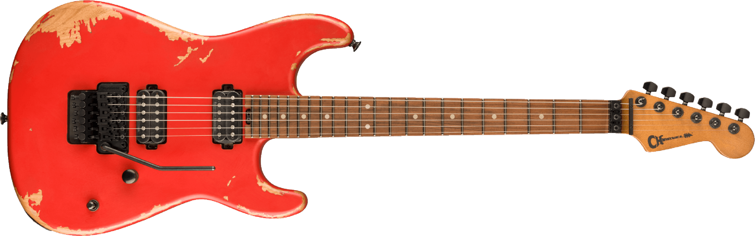 Charvel San Dimas Pro-mod Relic Style 1 Hh Fr E Pf - Weathered Orange - Guitare Électrique Forme Str - Main picture