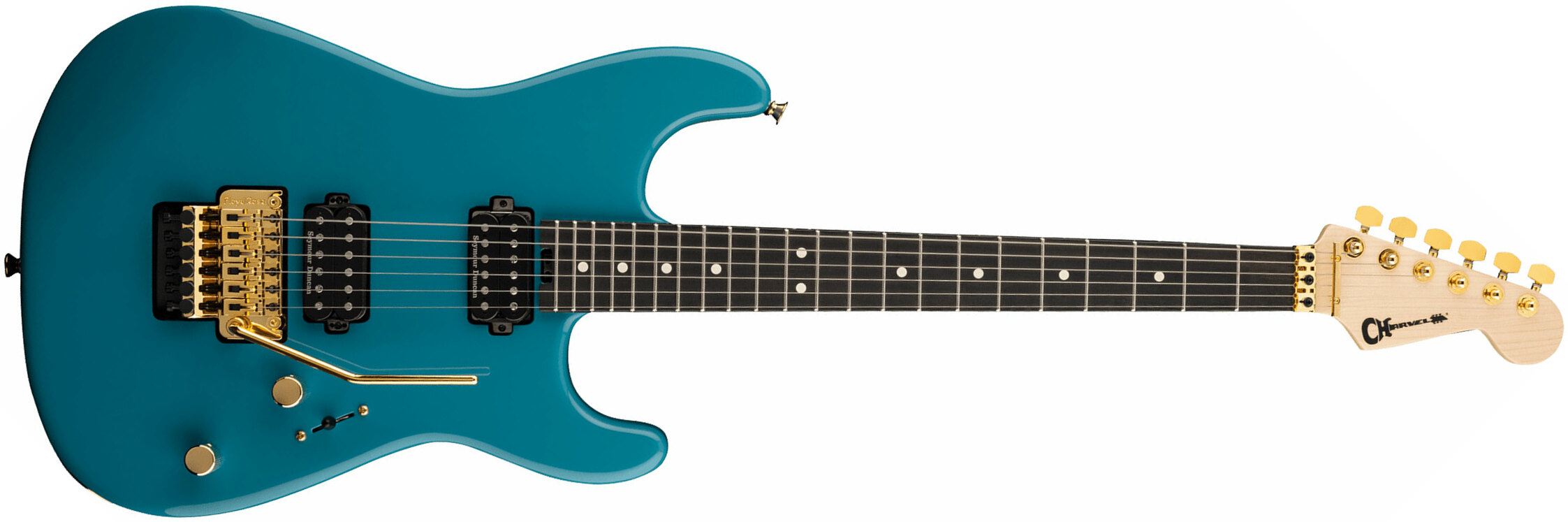 Charvel San Dimas Style 1 Hh Fr E Pro-mod Seymour Duncan Eb - Miami Blue - Guitare Électrique Forme Str - Main picture