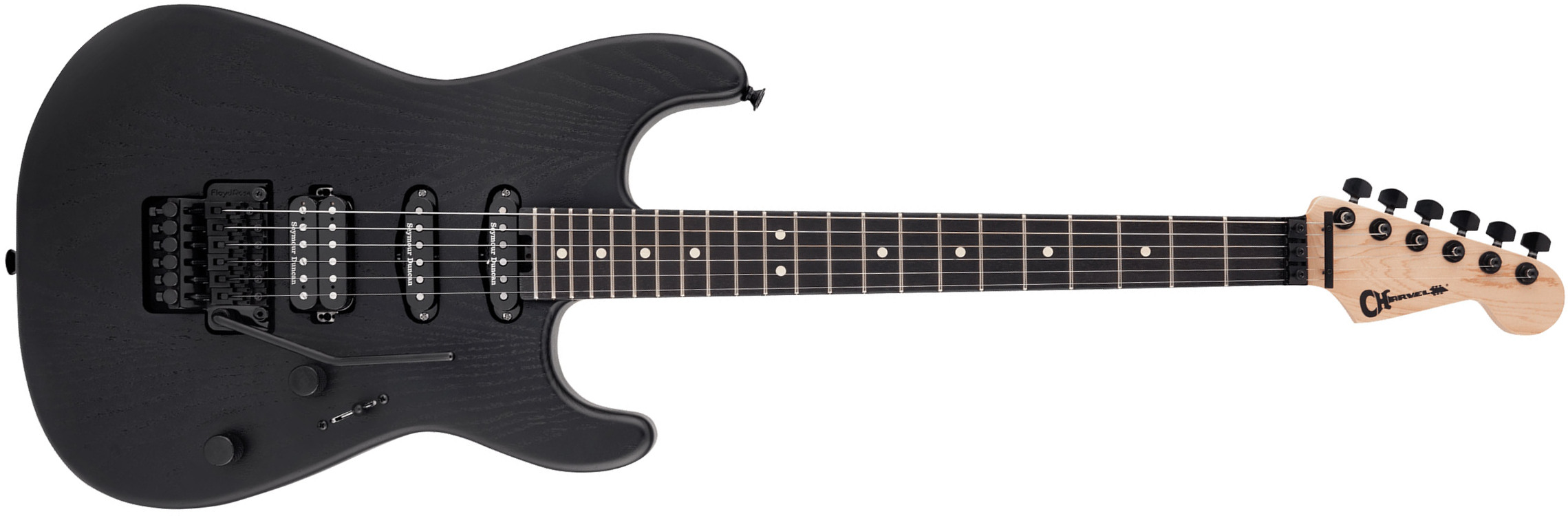 Charvel San Dimas Style 1 Hss Fr E Sassafras  Pro-mod Seymour Duncan Eb - Satin Black - Guitare Électrique Forme Str - Main picture