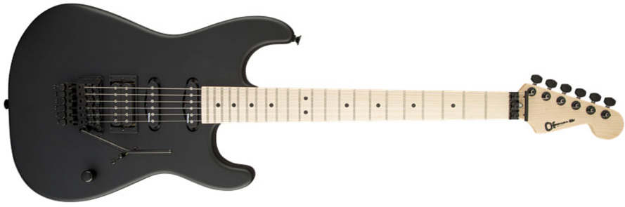 Charvel San Dimas Style 1 Hss Fr M Usa Select Dimarzio Fr Mn - Pitch Black - Guitare Électrique Forme Str - Main picture