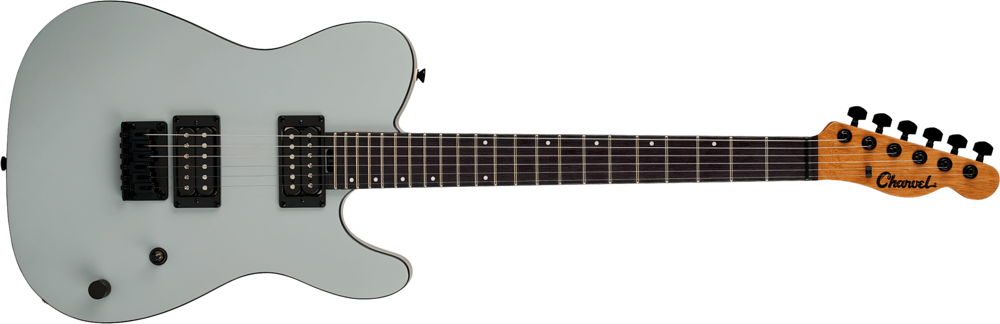 Charvel San Dimas Style 2  Sd2 Hh Ht Ind 2h Ht Ama - Satin Gray - Guitare Électrique Forme Tel - Main picture
