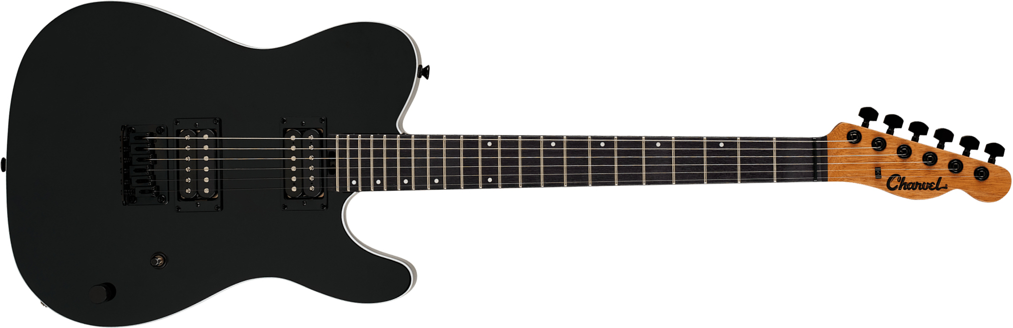 Charvel San Dimas Style 2  Sd2 Hh Ht Ind 2h Ht Ama - Gloss Black - Guitare Électrique Forme Tel - Main picture