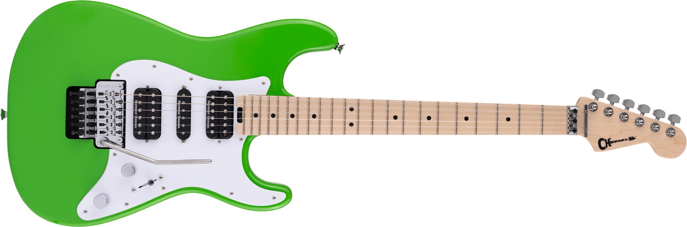 Charvel So-cal Style 1 Hsh  Fr M Pro-mod Seymour Duncan Mn - Slime Green - Guitare Électrique Forme Str - Main picture