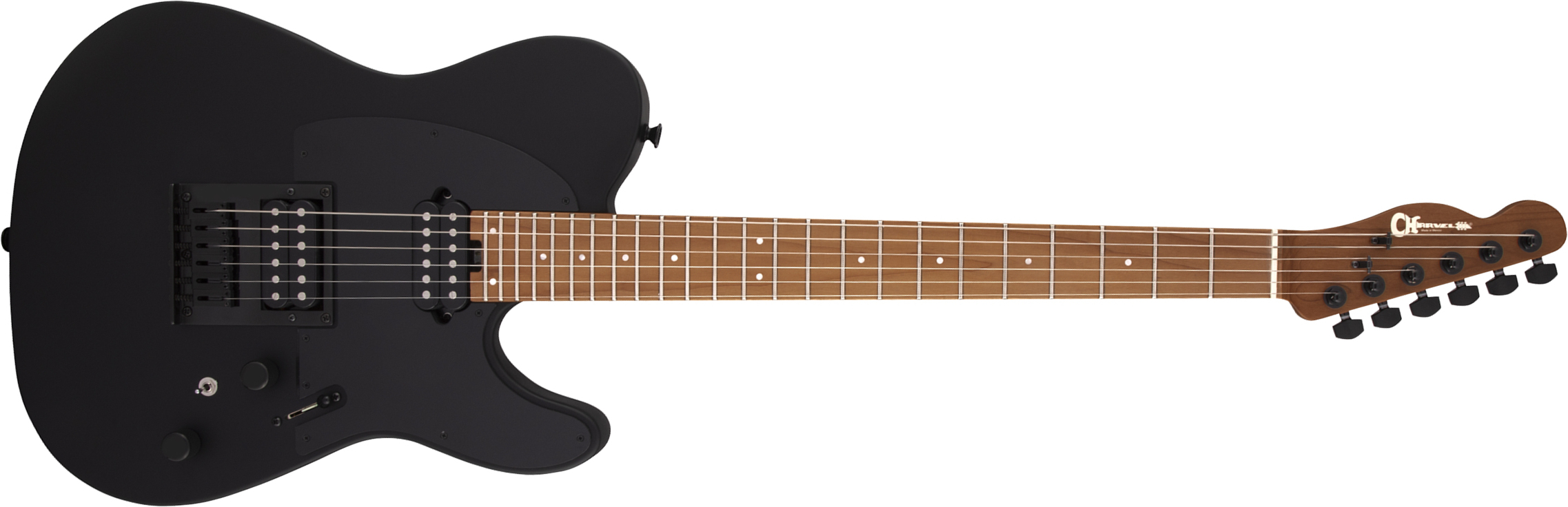 Charvel So-cal Style 2 24 Hh Ht Cm Pro-mod 2h Fishman Fluence Mn - Satin Black - Guitare Électrique Forme Tel - Main picture