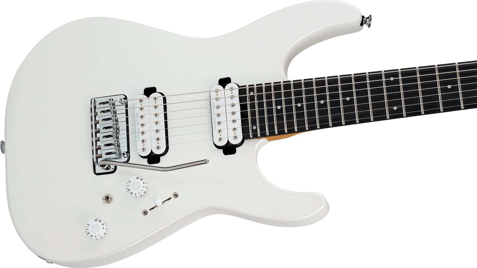 Charvel Dinky Dk24-7 Hh 2pt Eb Pro-mod Plus 7c 2h Trem Eb - Celestial Silk - Guitare Électrique Forme Str - Variation 2