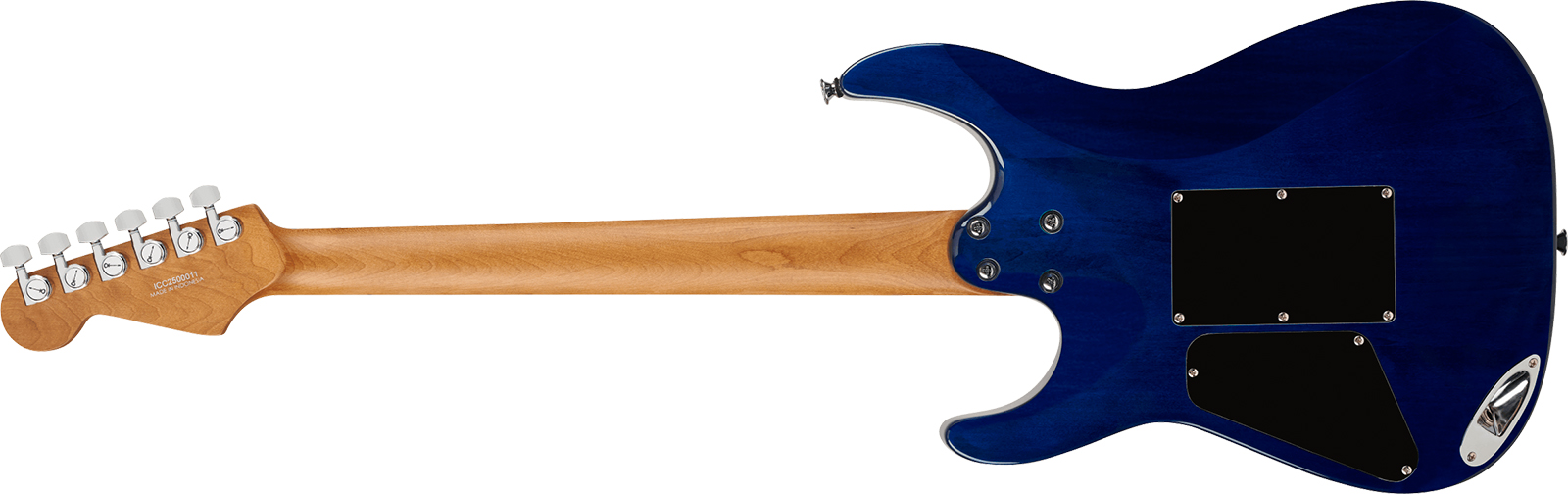 Charvel Dinky Dk24 Hh 2pt Eb Qm Pro-mod Plus 2h Seymour Duncan Trem Eb - Chlorine Burst - Guitare Électrique Forme Str - Variation 1