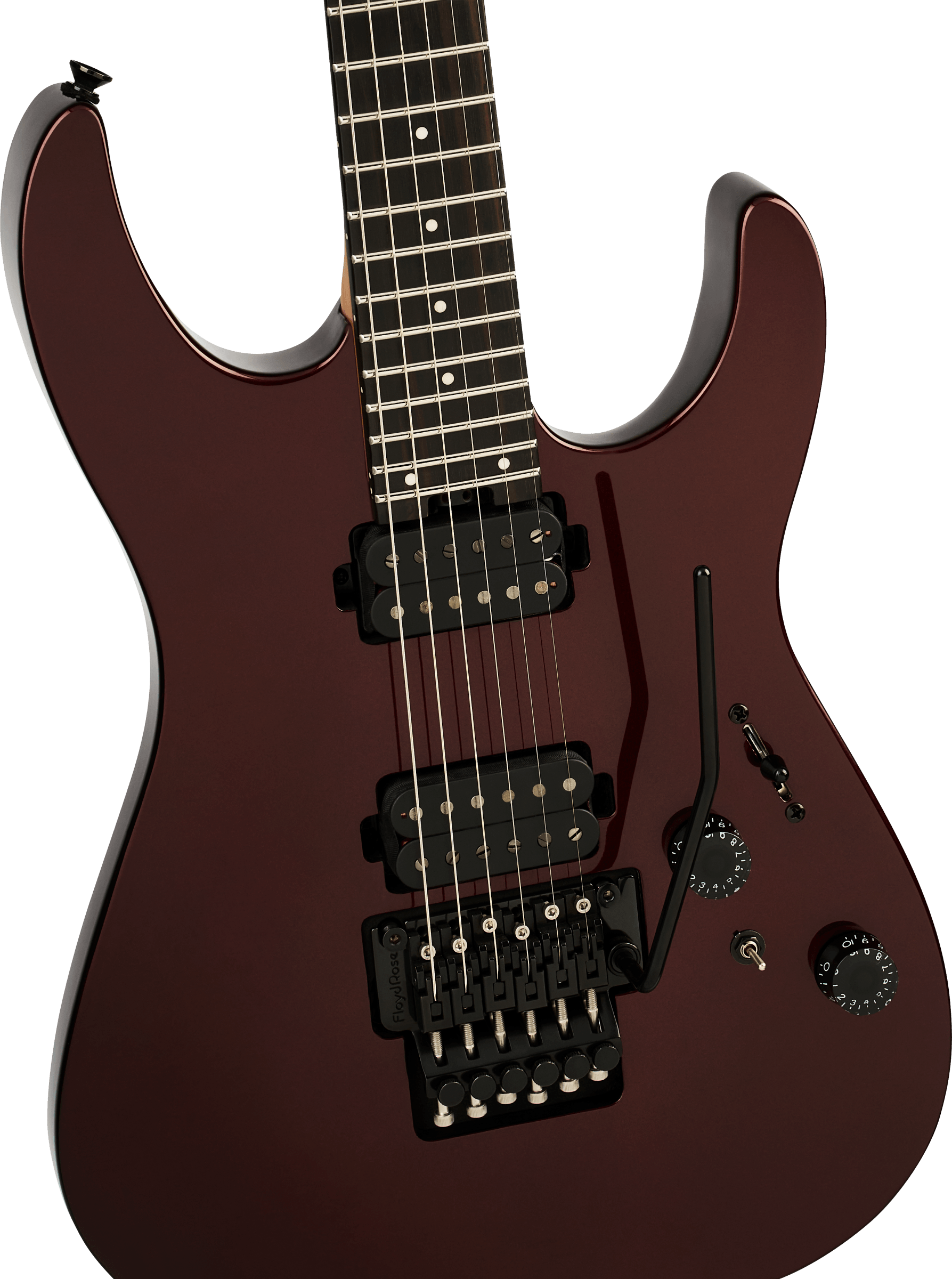 Charvel Dk24 Pro Mod Dinky Plus Hh Fr Eb - Crimson Eclipse - Guitare Électrique Forme Str - Variation 2