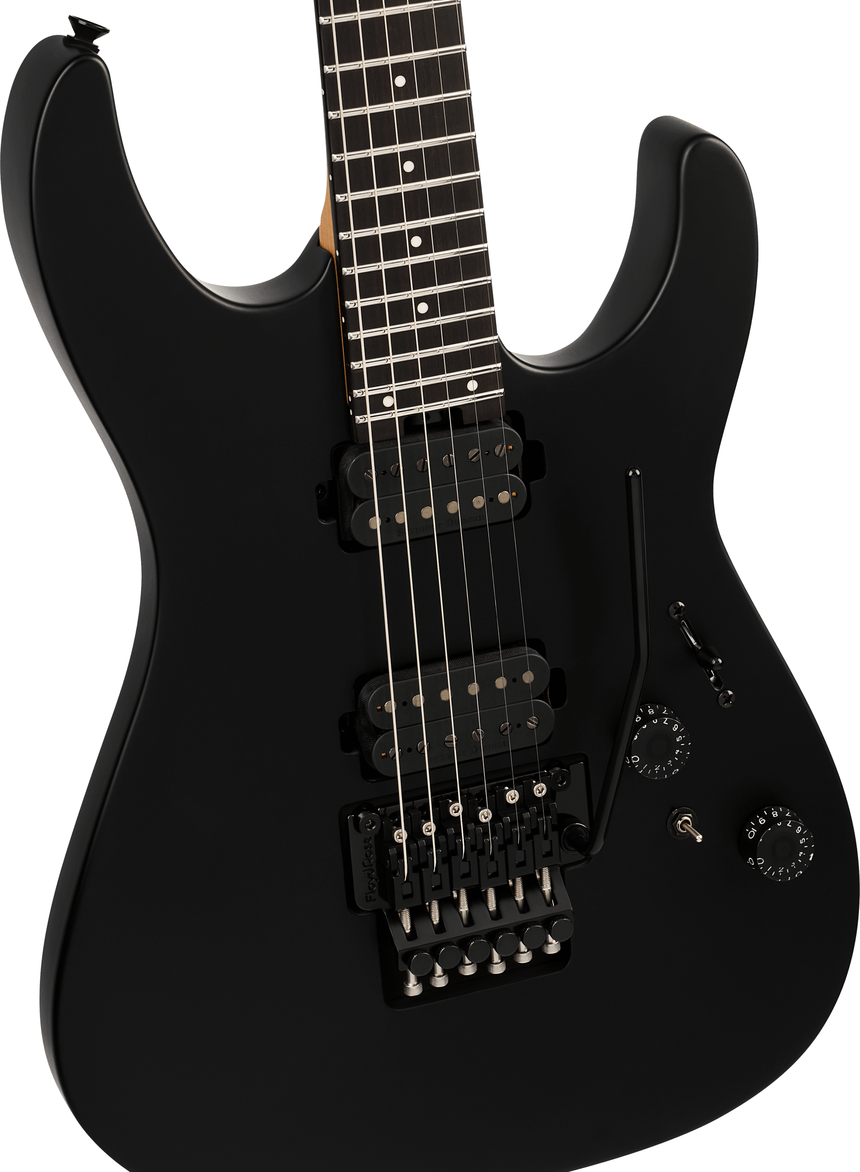 Charvel Dk24 Pro Mod Dinky Plus Hh Fr Eb - Satin Black - Guitare Électrique Forme Str - Variation 2