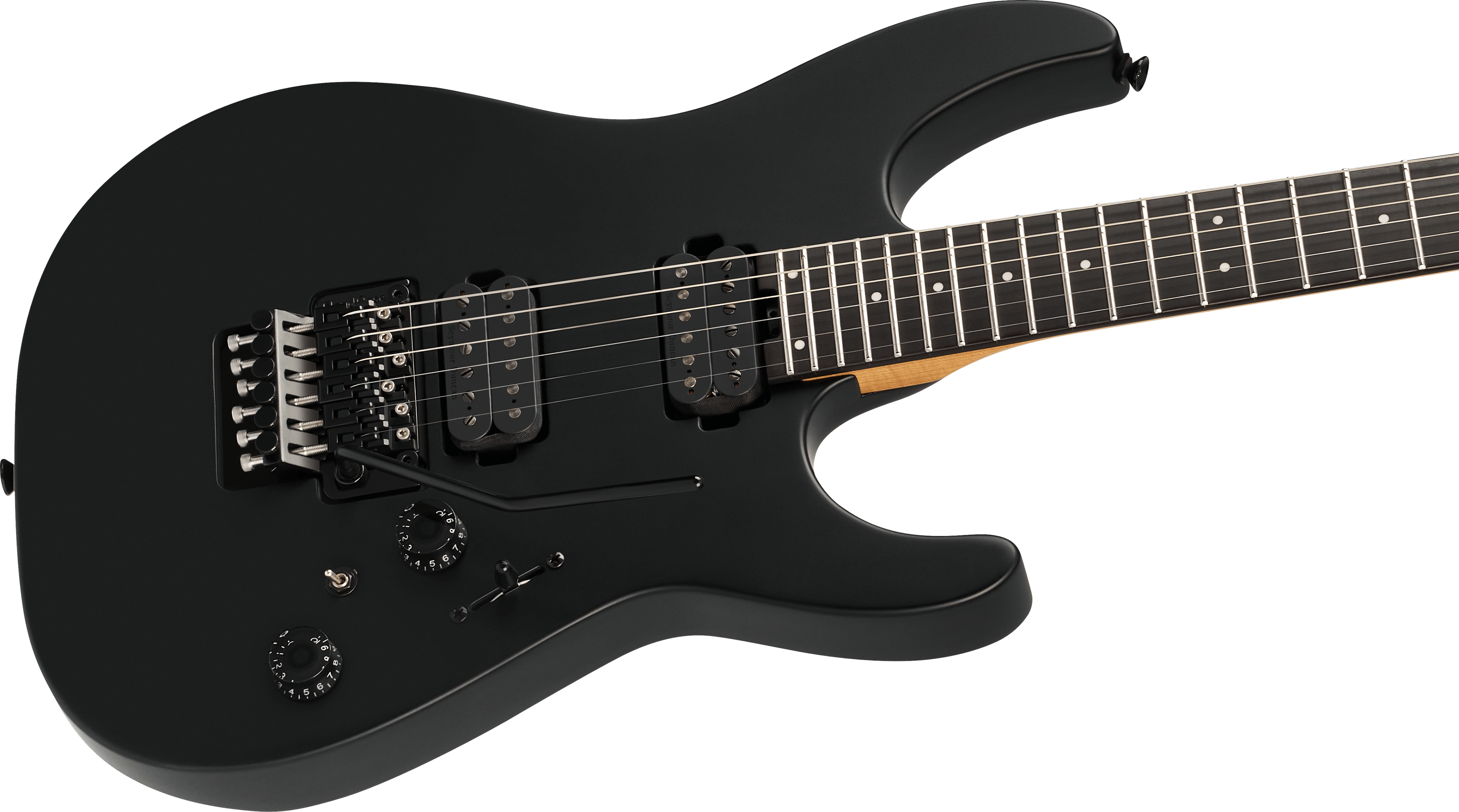 Charvel Dk24 Pro Mod Dinky Plus Hh Fr Eb - Satin Black - Guitare Électrique Forme Str - Variation 3