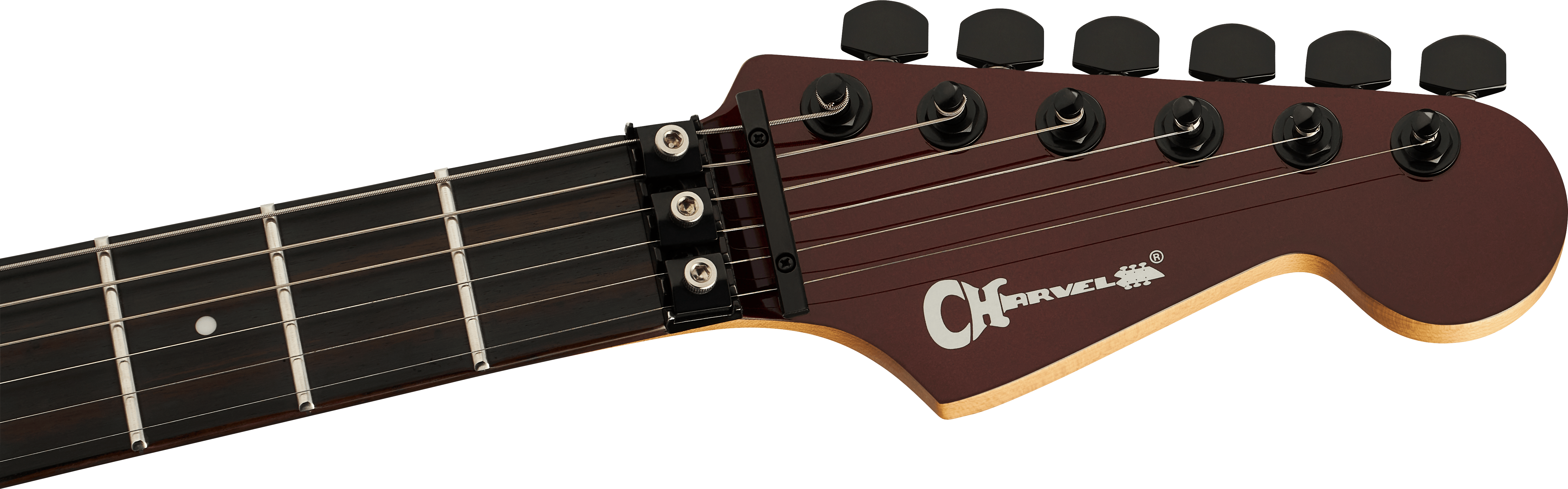 Charvel Dk24 Pro Mod Dinky Plus Hh Fr Eb - Crimson Eclipse - Guitare Électrique Forme Str - Variation 4
