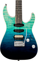 Pro-Mod Plus Dinky DK24 HSS 2PT EB QM - Blue Curacao