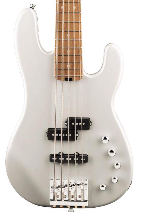 Basse électrique solid body Charvel Pro-Mod San Dimas Bass PJ V 5-String (MEX, MN) - Platinum pearl