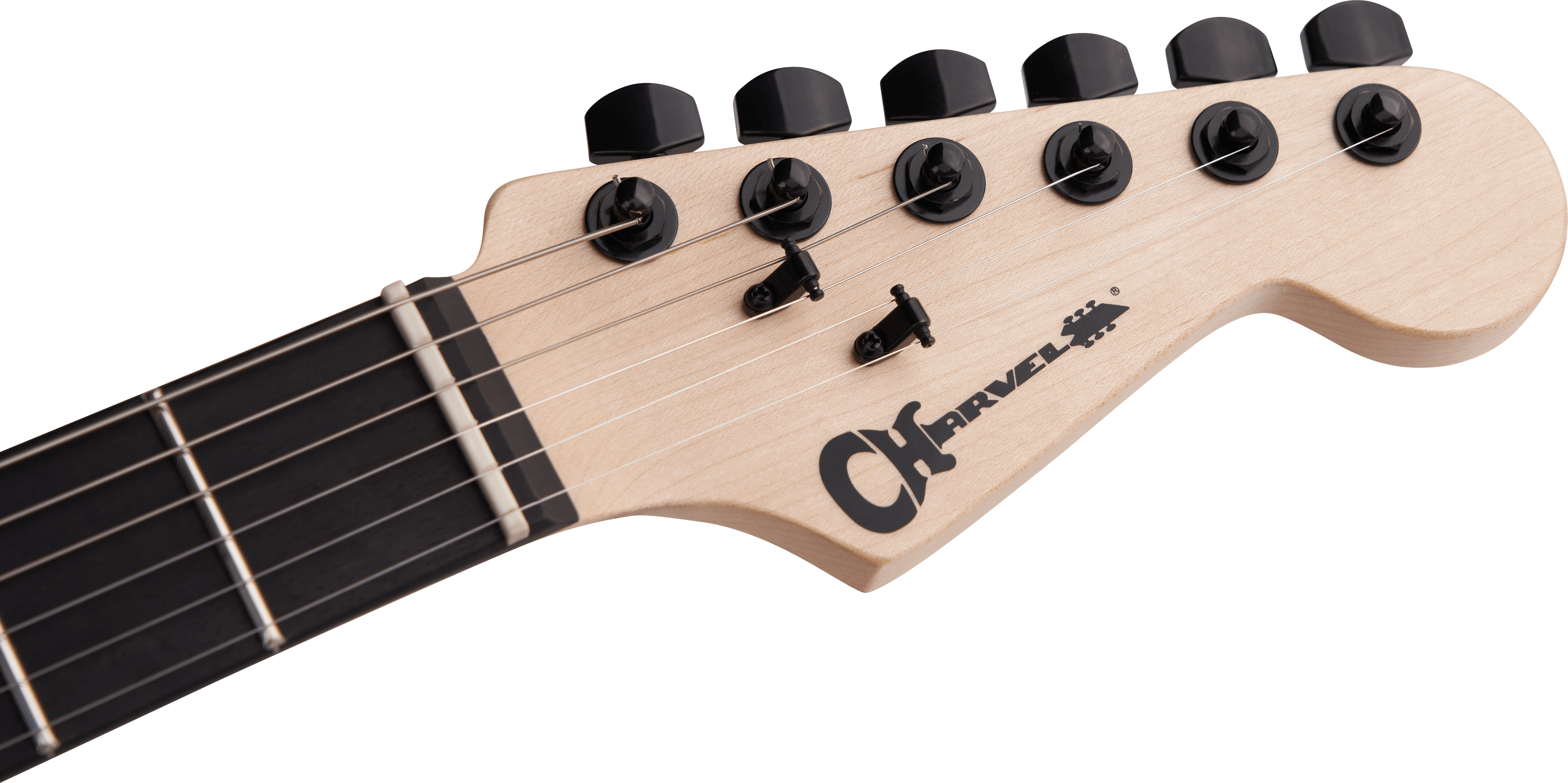 Charvel Dinky Dk24 Hh Ht E Pro-mod 2h Seymour Duncan Eb - Satin Black - Guitare Électrique Forme Str - Variation 3