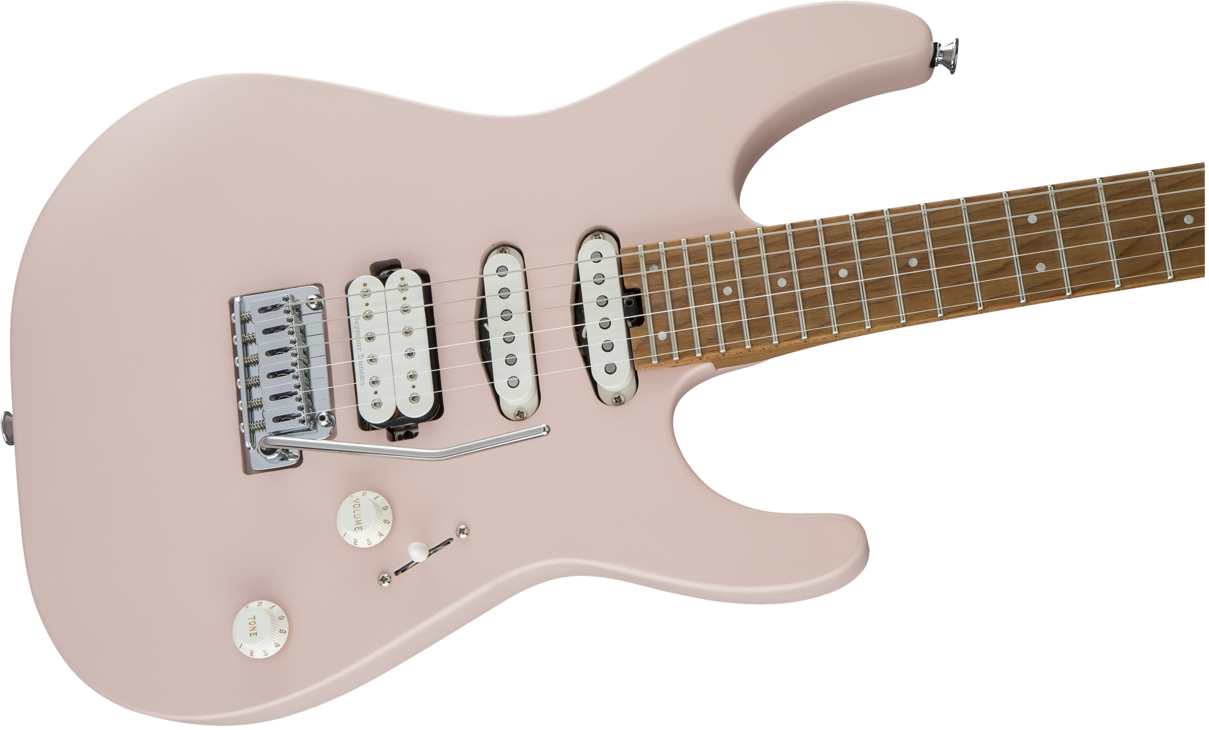Charvel Pro-mod Dk24 Hss 2pt Cm Trem Mn - Satin Shell Pink - Guitare Électrique Forme Str - Variation 3