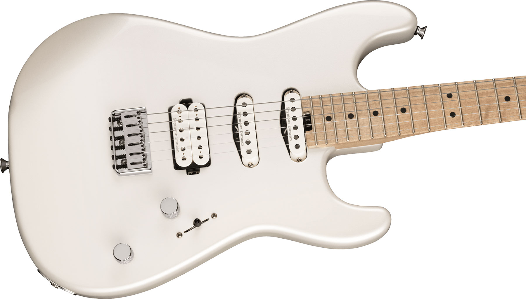 Charvel San Dimas Style 1 Hss Ht M Pro-mod Seymour Duncan Mn - Platinum Pearl - Guitare Électrique Forme Str - Variation 2