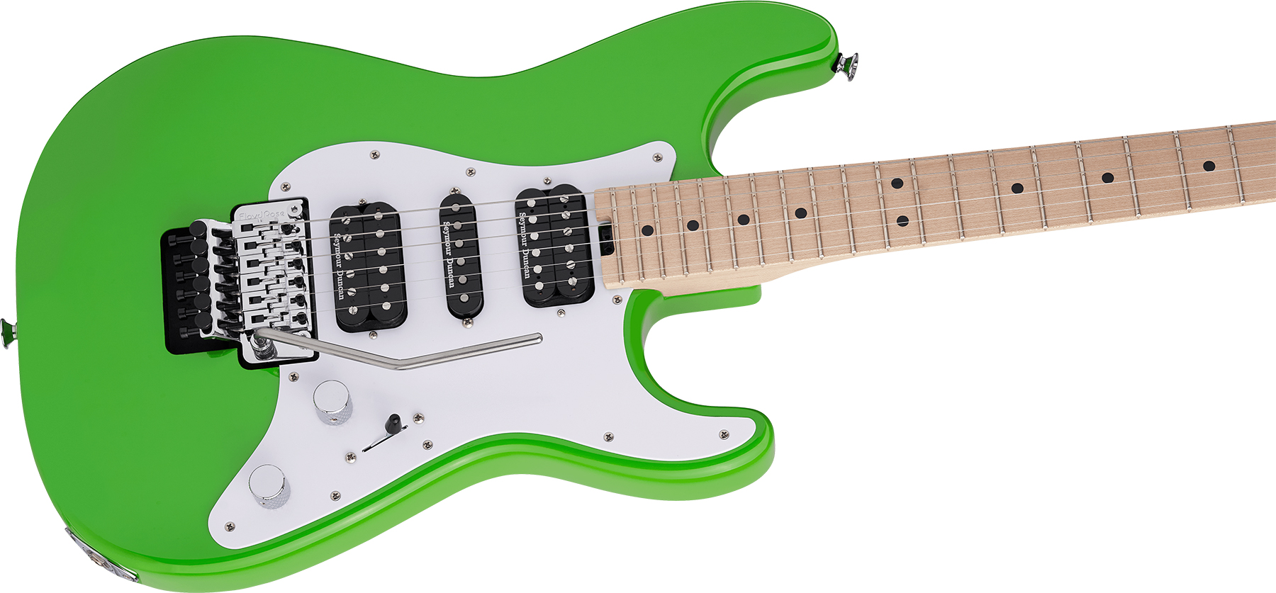 Charvel So-cal Style 1 Hsh  Fr M Pro-mod Seymour Duncan Mn - Slime Green - Guitare Électrique Forme Str - Variation 2
