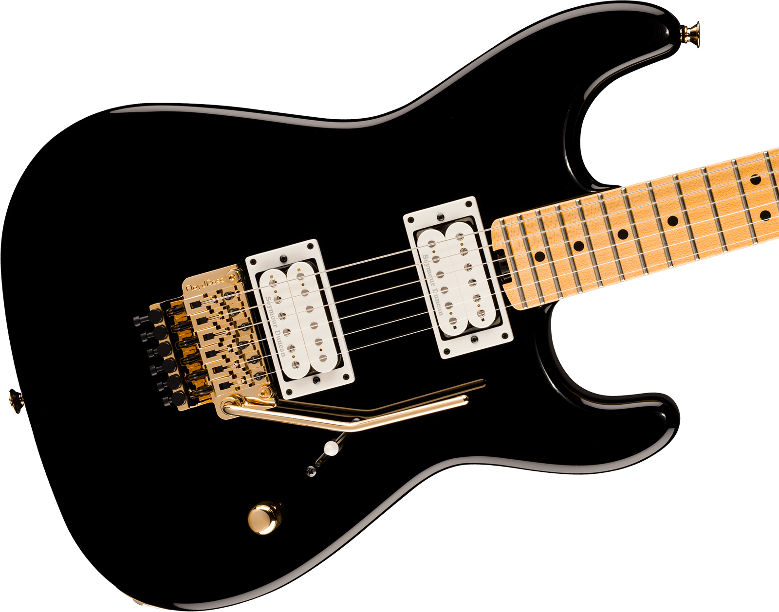Charvel San Dimas Style 1 Sd1 Hh Fr American Neo Classic 2h Seymour Duncan Fr Mn - Gloss Black - Guitare Électrique Forme Str - Variation 2