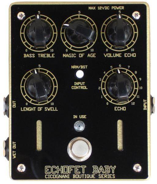 Pédale reverb / delay / echo Cicognani engineering Boutique Echofet Baby