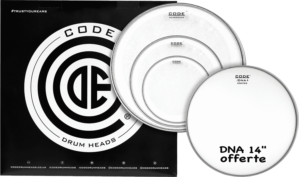 Code Drumheads Pack Transparent Rock + Dna 14 Offerte - Pack Peaux - Main picture