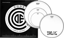 Pack peaux Code drumheads Tom Pack GENERATOR Sablée Rock 10/12/16/+CC 14 DNA Sablée