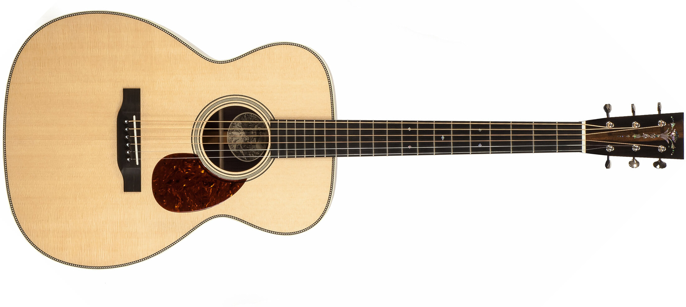 Collings Om2h Orchestra 3/4 Nut Satin Neck Torch Peghead #27455 - Natural - Guitare Acoustique - Main picture