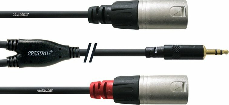 Cordial Cfy3wmm Mini-jack Stereo / 2x Xlr Male -3m - CÂble - Main picture