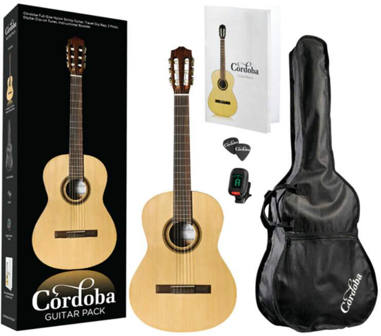 Cordoba Cp100 Guitar Pack Epicea Acajou Rw - Natural - Pack Guitare Classique - Main picture