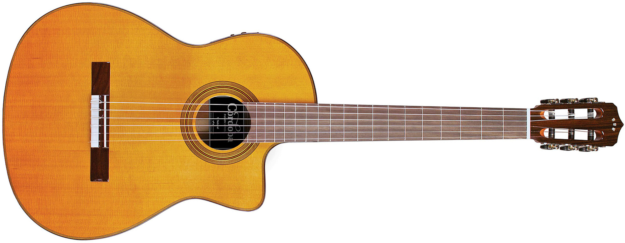 Cordoba Fusion 12 Natural Cedar Cw Fishman Presys - Natural - Guitare Classique Format 4/4 - Main picture