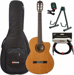 Pack guitare classique Cordoba Iberia C7-CE CD + housse + stand + accordeur + jack - Natural