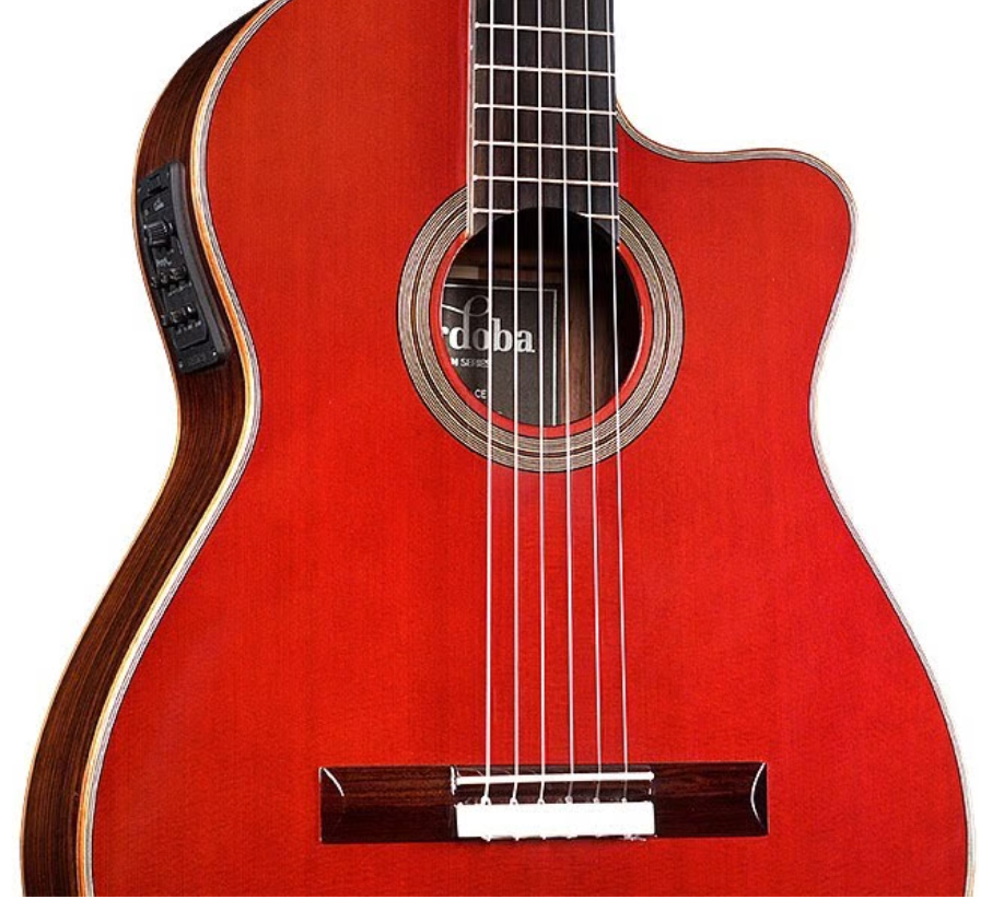 Cordoba Gk Studio Negra Cw Epicea Palissandre Rw - Wine Red - Guitare Classique Format 4/4 - Variation 4