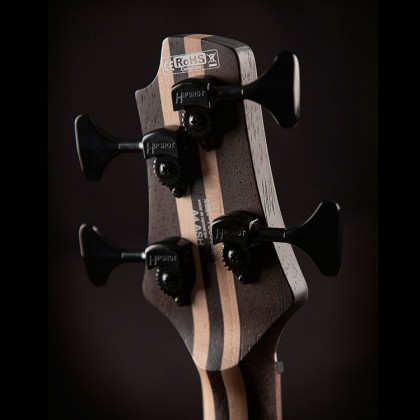 Cort A4 Ultra Ash Active Fishman Fluence Pan - Etched Natural Black - Basse Électrique Solid Body - Variation 5