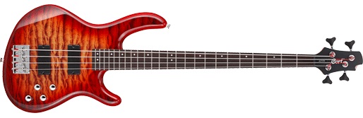 Cort Action Dlx Plus Crs Active Rw - Cherry Red Sunburst - Basse Électrique Solid Body - Variation 1