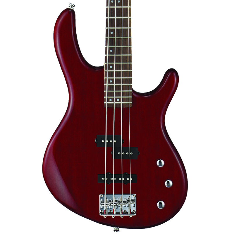 Cort Action Pj Opbc - Open Pore Black Cherry - Basse Électrique Solid Body - Variation 2