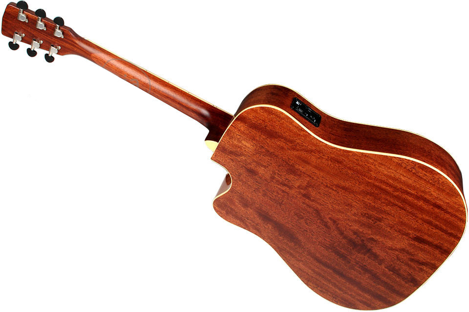 Cort Ad880ce Lh Standard Dreadnought Cw Gaucher Epicea Acajou Mer - Natural Satin - Guitare Acoustique - Variation 1