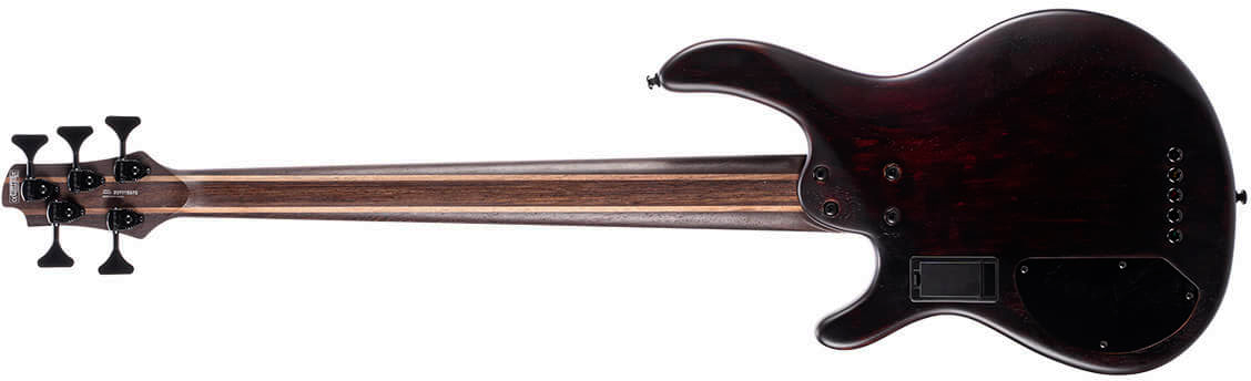 Cort B5 Element Artisan 5c Active Bartolini Mn - Open Pore Burgundy Red - Basse Électrique Solid Body - Variation 1