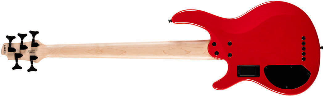 Cort C5 Deluxe Artisan 5c Active Bartolini Jat - Candy Red - Basse Électrique Solid Body - Variation 1