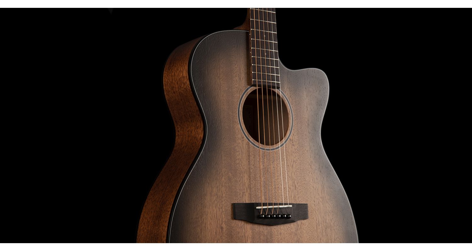 Cort Core Oc Mahogany Om Cw Tout Acajou Ova - Open Pore Black Burst - Guitare Electro Acoustique - Variation 1