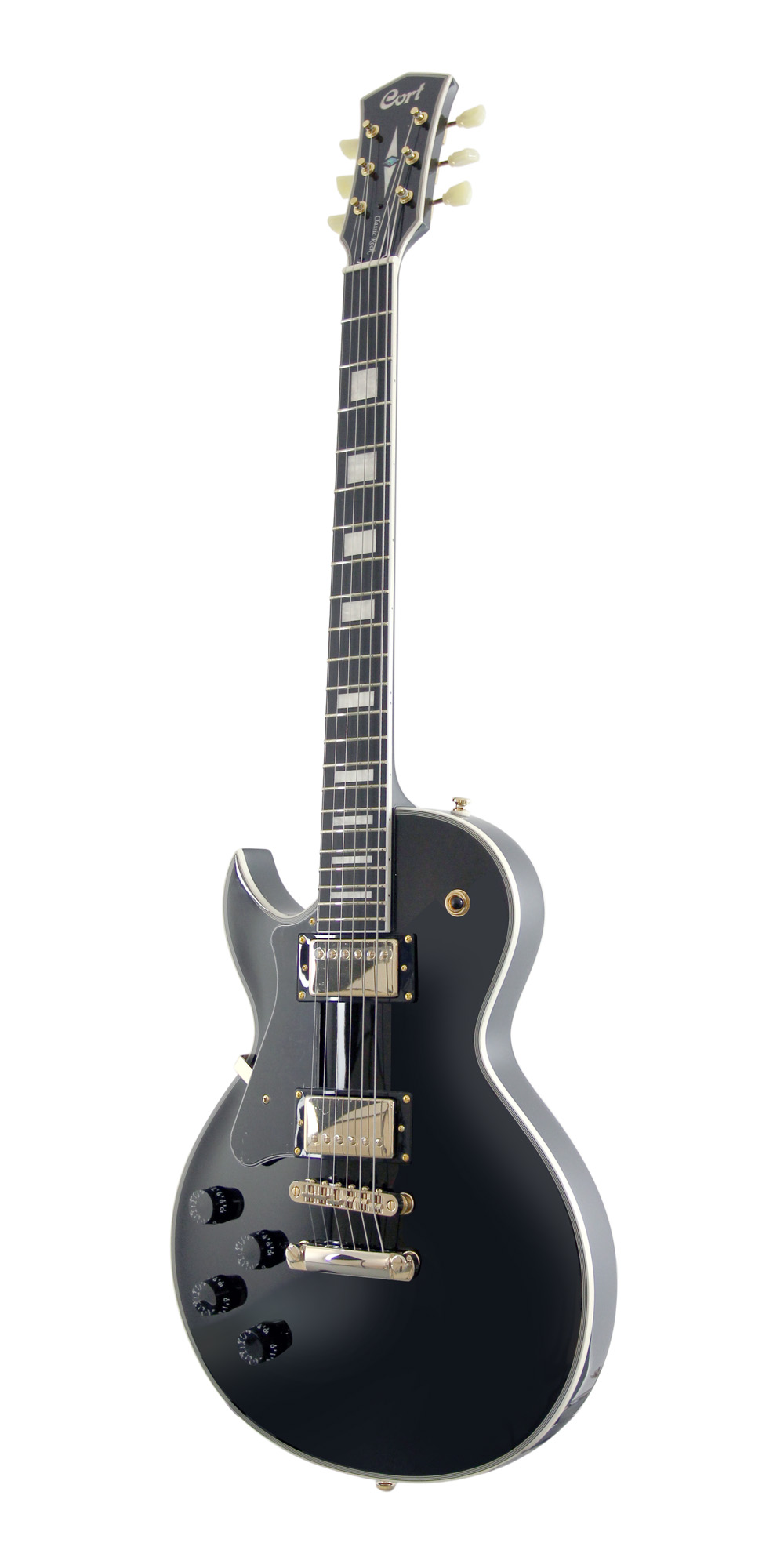 Cort Cr270 Gaucher Ht Hh Mi - Black - Guitare Électrique Single Cut - Variation 1