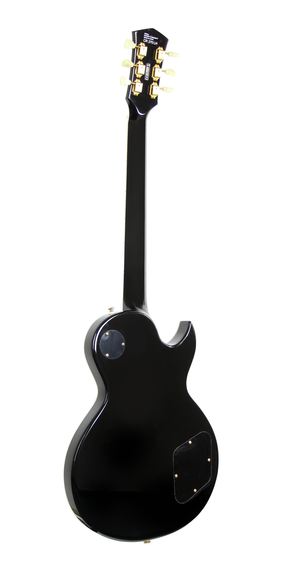 Cort Cr270 Gaucher Ht Hh Mi - Black - Guitare Électrique Single Cut - Variation 2