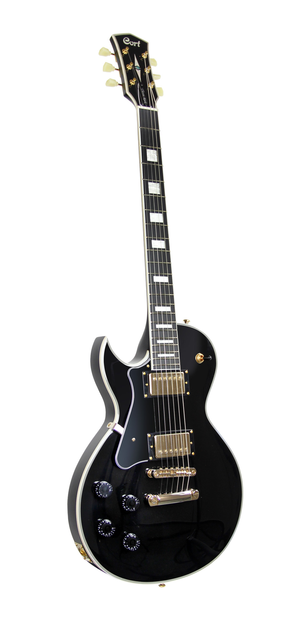 Cort Cr270 Gaucher Ht Hh Mi - Black - Guitare Électrique Single Cut - Variation 3