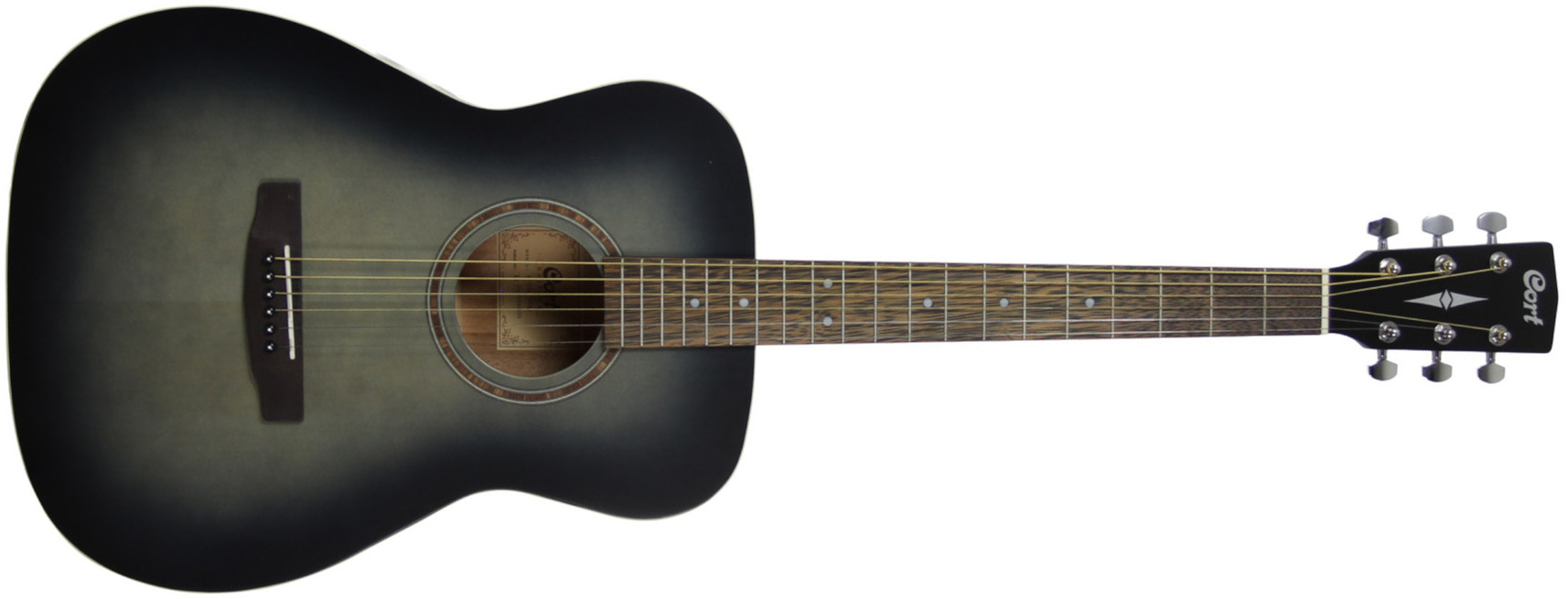 Cort 550opbk Epicea Acajou Mer - Open Pore Black - Guitare Folk - Main picture