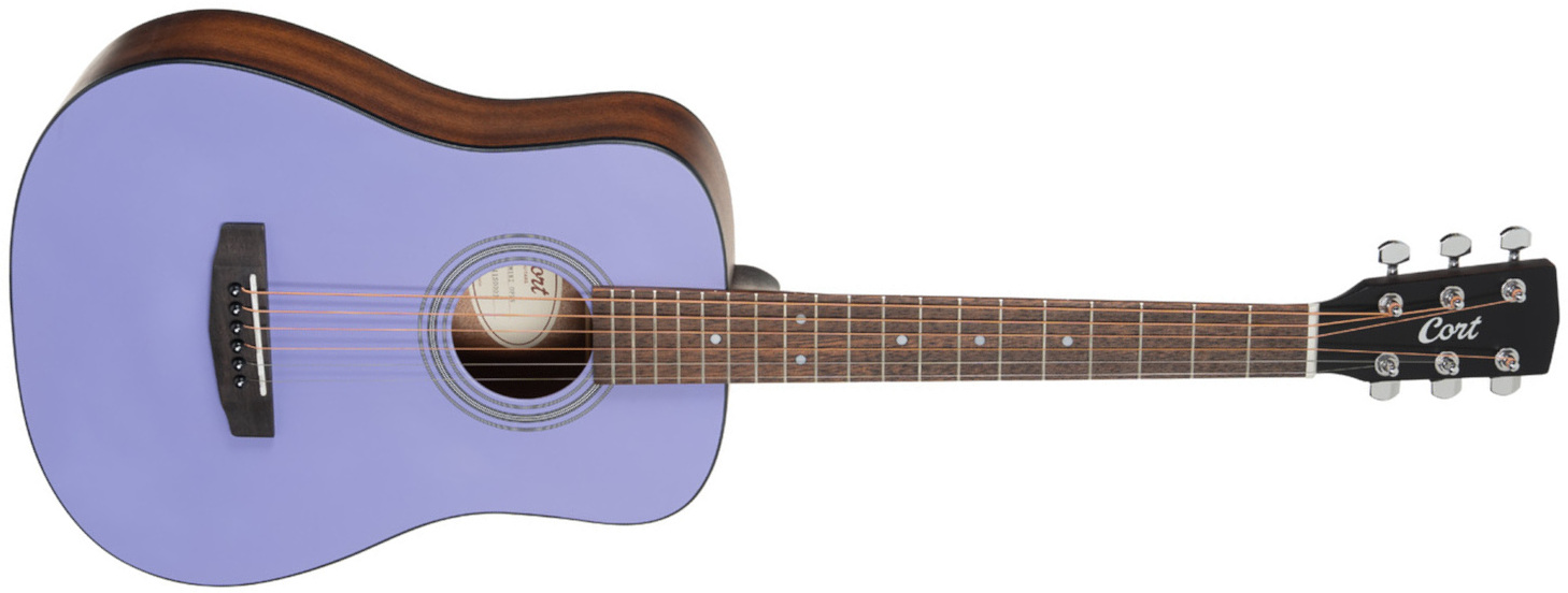 Cort Ad Mini Op Epicea Acajou Mer - Lavender - Guitare Folk - Main picture