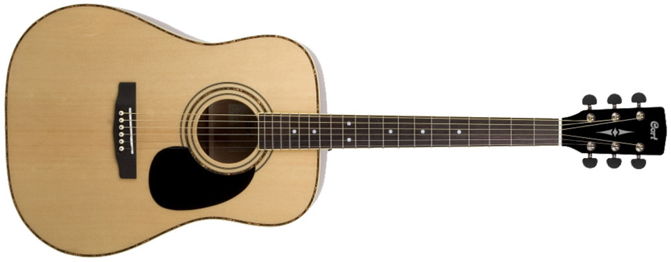 Cort Ad880 Standard Dreadnought Epicea Acajou Mer - Natural Satin - Guitare Acoustique - Main picture