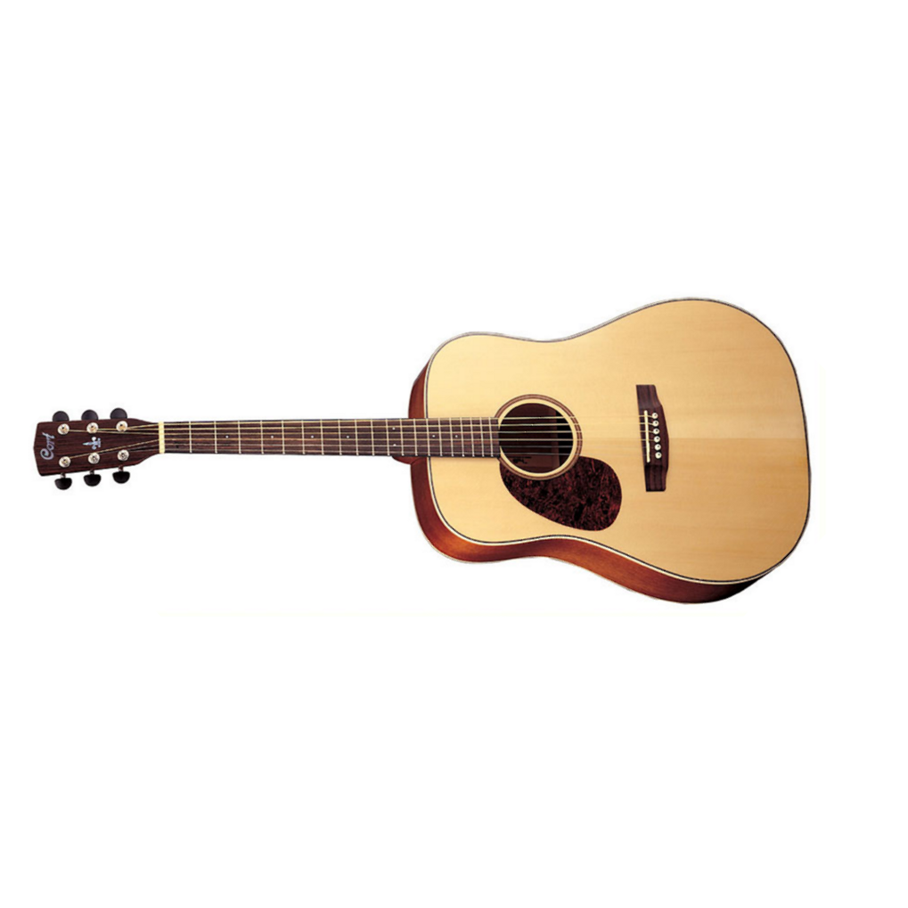 Cort Earth 100 Lh Dreadnought Gaucher Epicea Acajou Ova - Natural Satin - Guitare Acoustique - Main picture