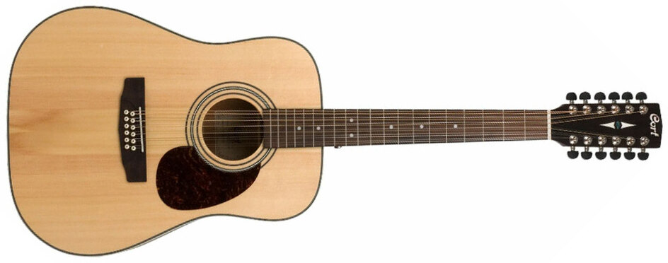 Cort Earth 70-12 Dreadnought 12c Cedre Acajou Ova - Natural Open Pore - Guitare Acoustique - Main picture