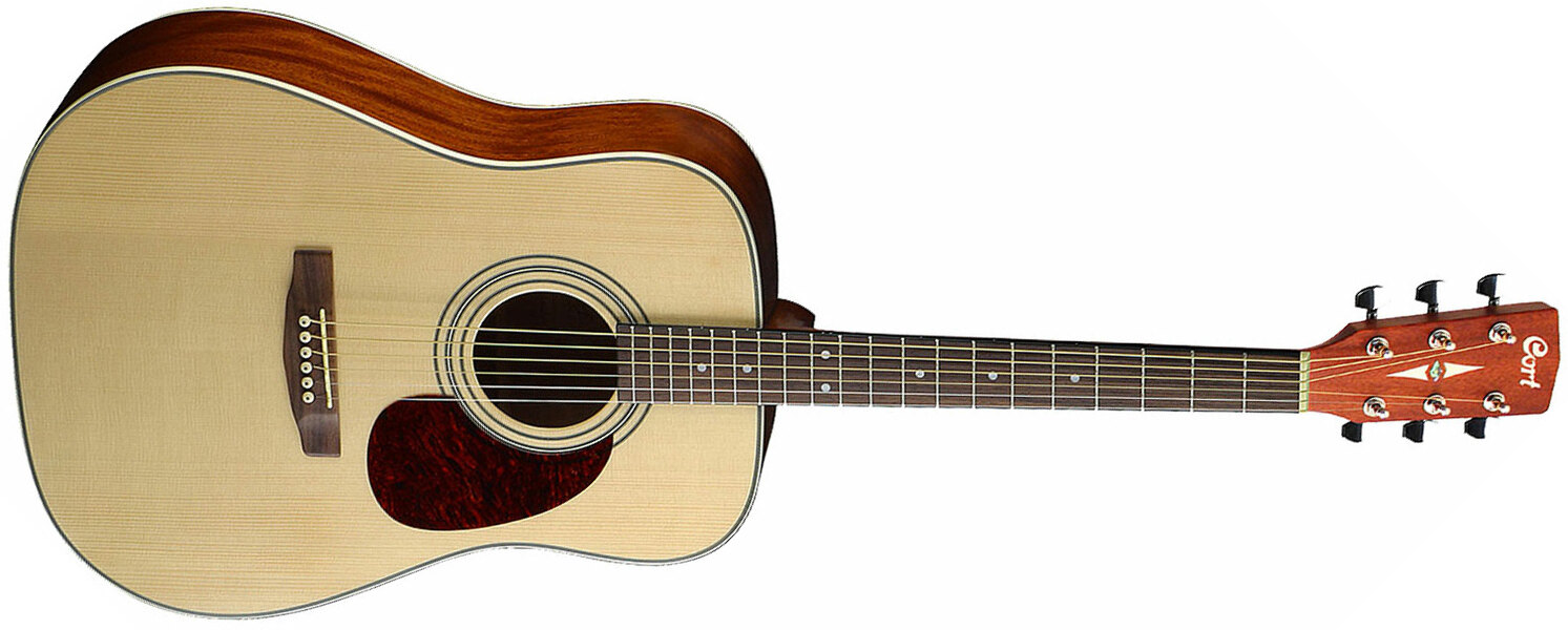 Cort Earth 70 Dreadnought Epicea Acajou Rw - Natural Gloss - Guitare Acoustique - Main picture