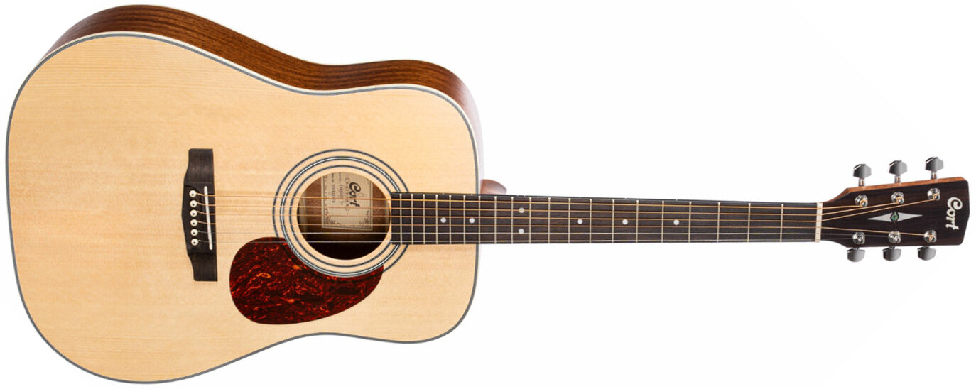 Cort Earth 70 Fmh Dreadnought Epicea Acajou Ova - Natural Open Pore - Guitare Acoustique - Main picture