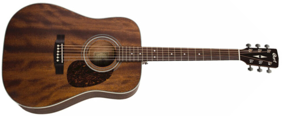 Cort Earth 70 Mh Dreadnought Tout Acajou Ova - Natural Open Pore - Guitare Acoustique - Main picture